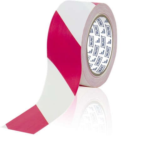 Deltec Afzetlint 30my rood/wit 