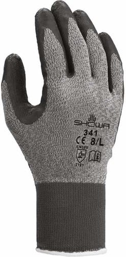 Showa handschoen 341 grijs|zwart