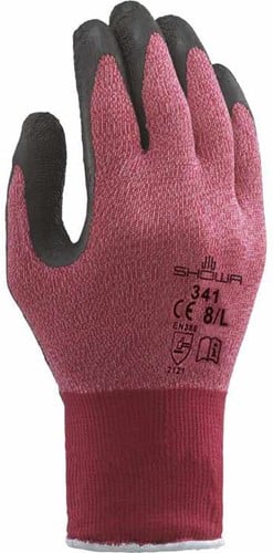 Showa handschoen 341 paars|zwart