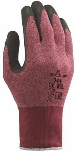 Showa handschoen 341 rood|zwart